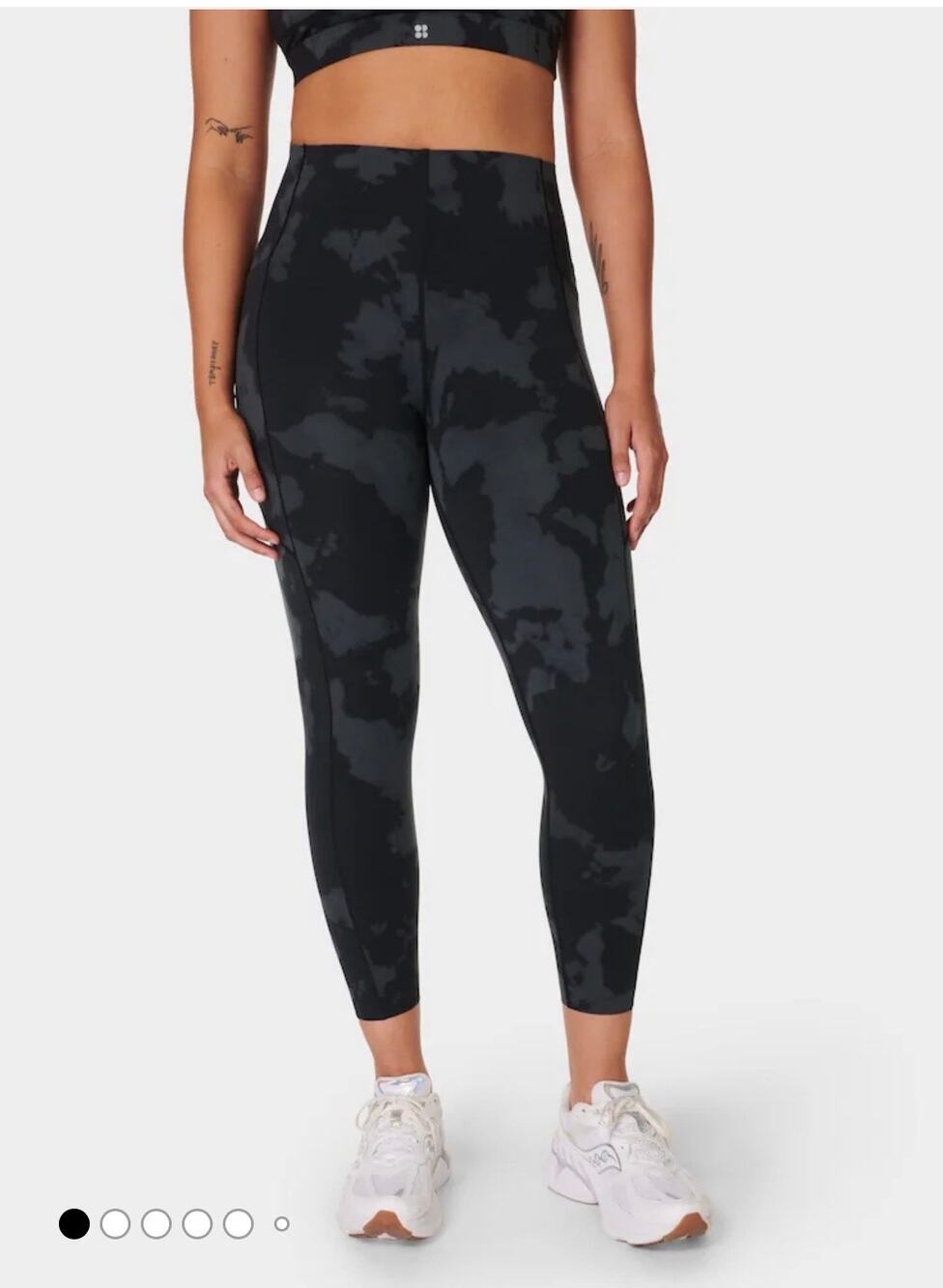 Sweaty Betty Power Workout Black Camo 7/8 Length Legging  sz 8